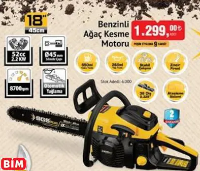 SGS BENZİNLİ AĞAÇ KESME MOTORU